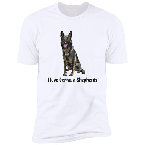 Image of Premium Short Sleeve Tee | "I Love German Shepherds"