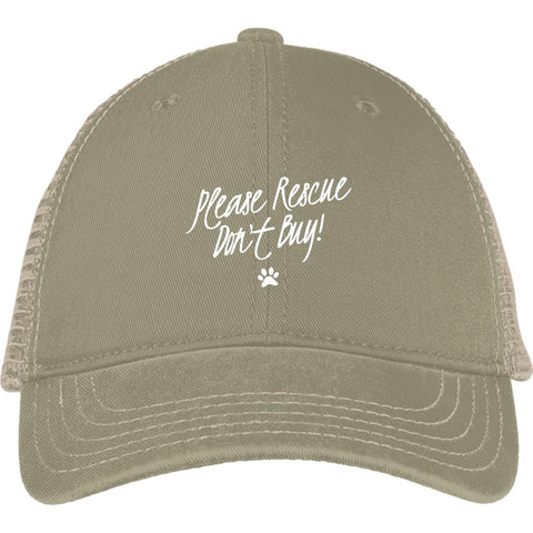Image of Please Rescue Don't Buy - District Mesh Back Cap