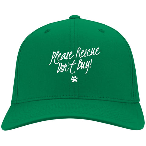 Image of Please Rescue Don't Buy - Port & Co. Twill Cap