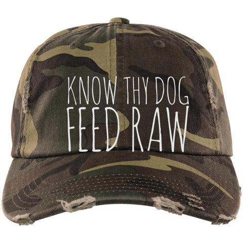 Image of Know Thy Dog Feed Raw | Distressed Dad Cap