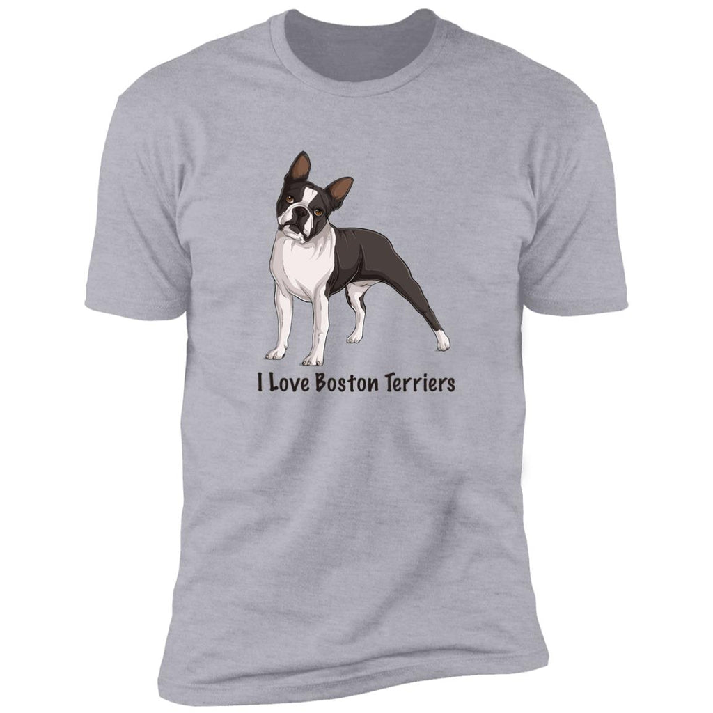 Premium Short Sleeve Tee | "I Love Boston Terriers"