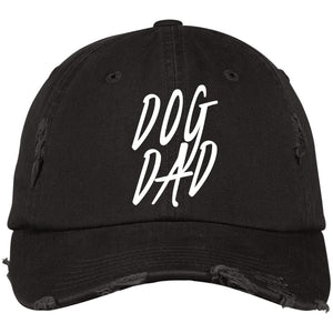 Dog Dad District Distressed Dad Cap, 100% Cotton, different colors available.