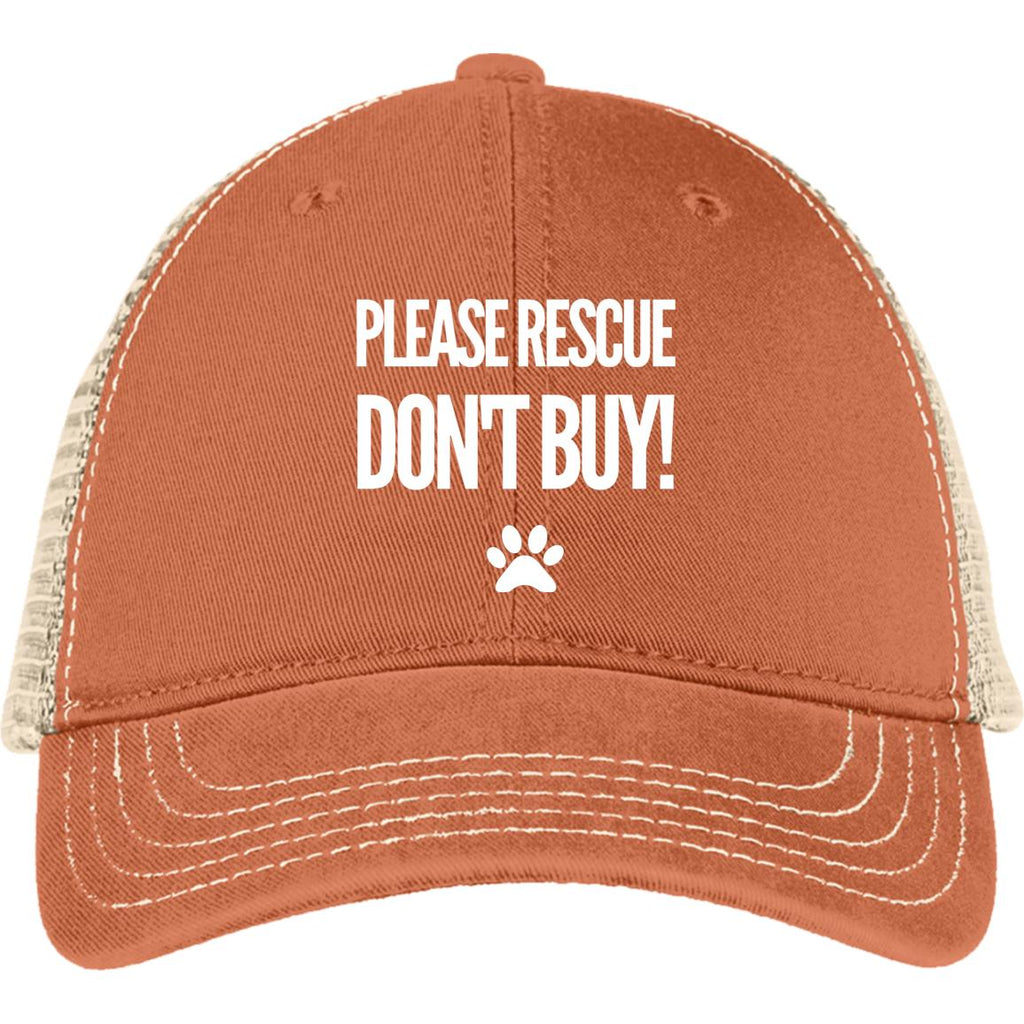 Please Rescue Don't Buy - District Mesh Back Cap