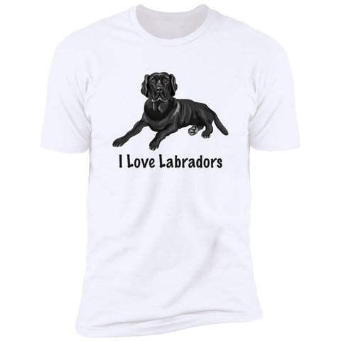 Image of Premium Short Sleeve Tee | "I Love Labradors"