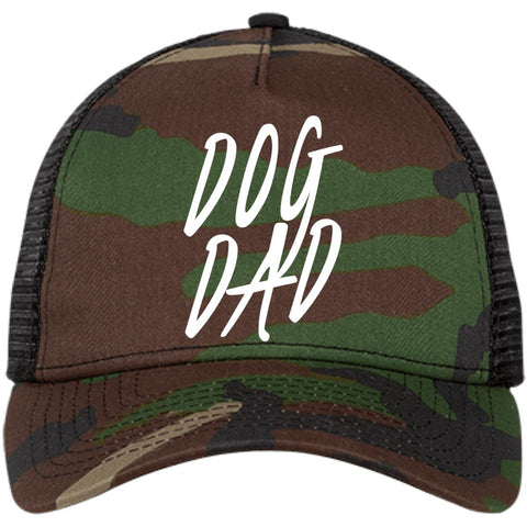 Image of Dog Dad New Era® Snapback Trucker Cap, 100% Cotton, Embroidery