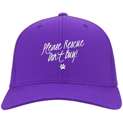 Image of Please Rescue Don't Buy - Port & Co. Twill Cap