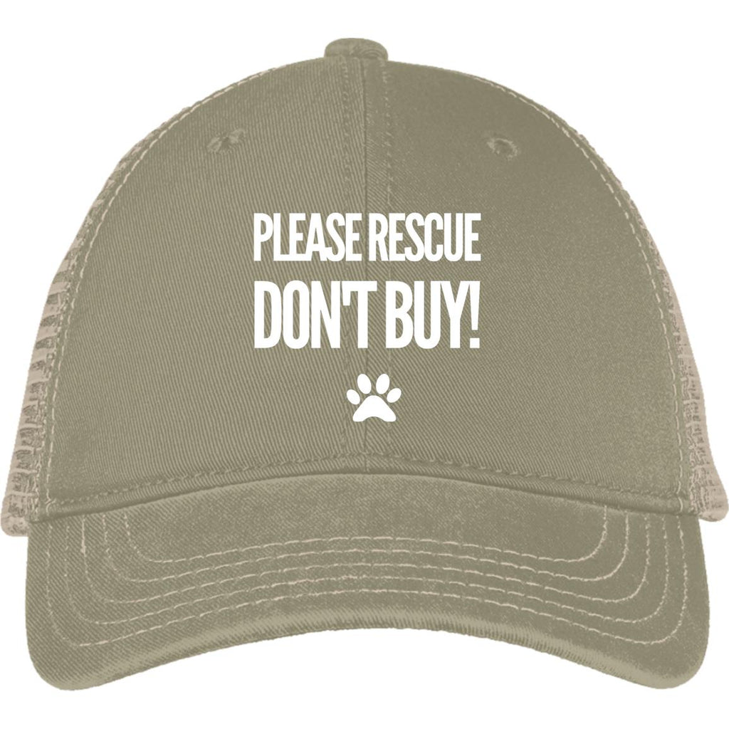 Please Rescue Don't Buy - District Mesh Back Cap