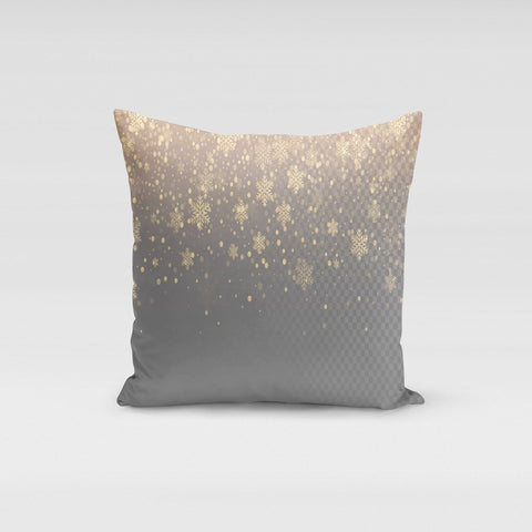 Image of Snowflake Golden Pillow Cover