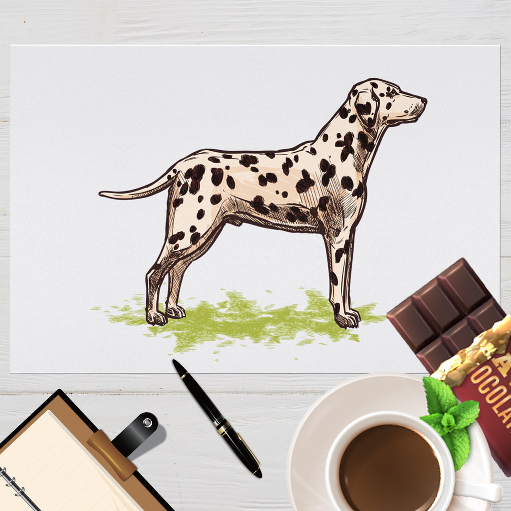 Placemat with Hand drawn Dalmatian Design