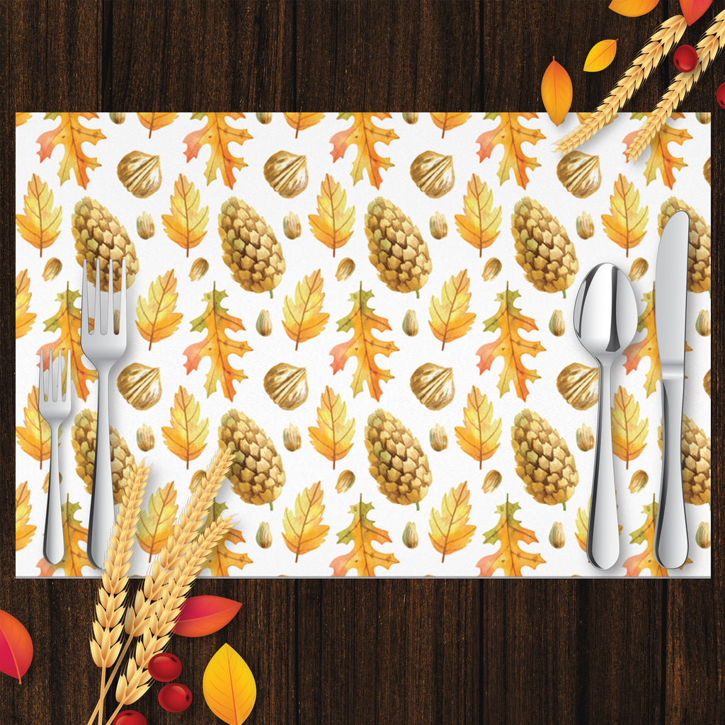 Pine cones and Dried Leaves- Autumn Inspired Placemat