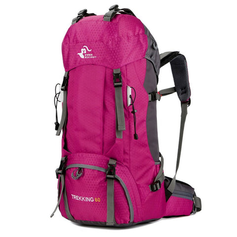 Image of Outdoor Backpack with Rain Cover - 60L - Light Weight - Water Resistant - Comfortable