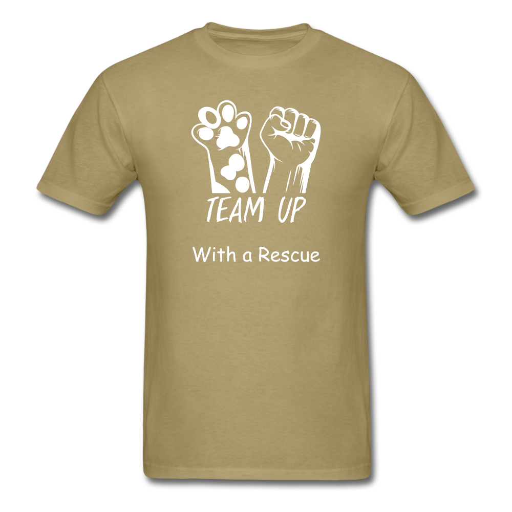 Team Up with a Rescue Men's T-Shirt - khaki