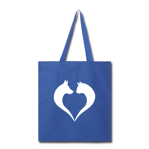 Image of I love Dogs and Cats Tote Bag - royal blue