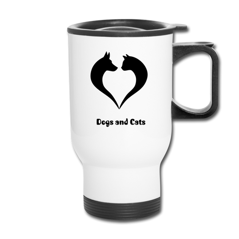 Image of I love Dogs and Cats Travel Mug - white
