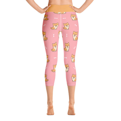 Image of Shiba Inu Design Yoga Capri Leggings