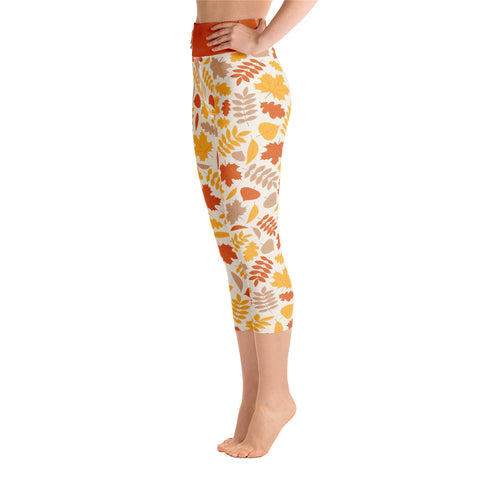 Image of Autumn Inspired Design Yoga Capri Leggings