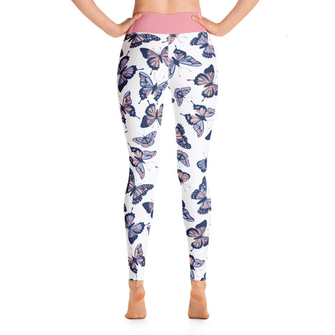 Image of Color Butterflies Design Yoga Leggings