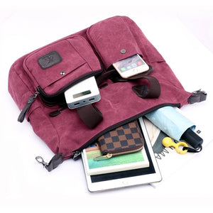 Large Women Shoulder Handbag - High-Quality Canvas