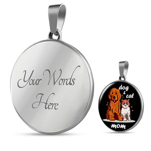 Dog and Cat Mom Necklace - high quality