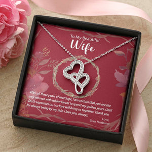 Double Hearts Necklace | Perfect Gift for Your Wife