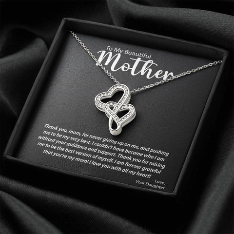 Image of Double Hearts Necklace | Perfect Gift for Mom