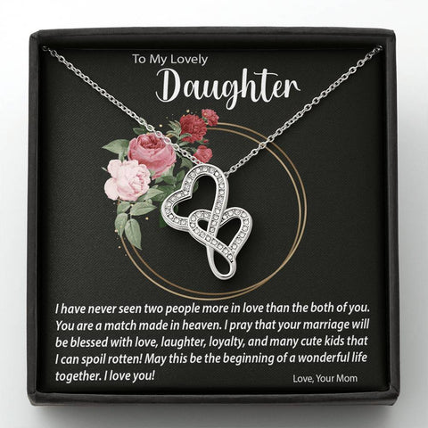 Image of Double Hearts Necklace| Surprise Your Daughter On Her Wedding Day With This Perfect Gift