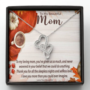 Double Hearts Necklace | Surprise Your Mom With This Perfect Thanksgiving Gift