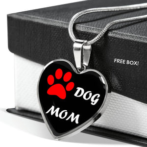 Dog Mom Heart Pendant