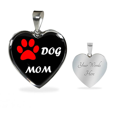 Dog Mom Heart Pendant