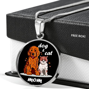 Dog and Cat Mom Necklace - high quality