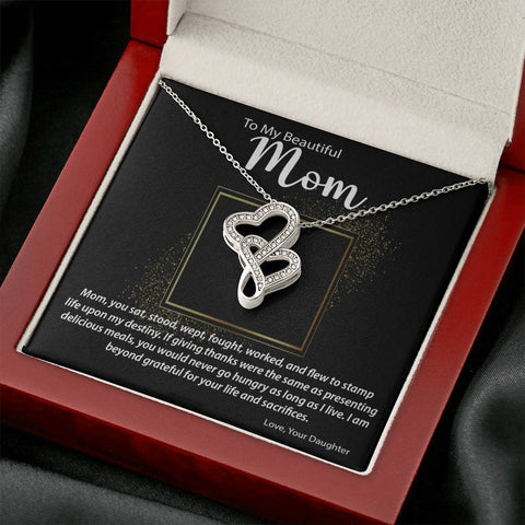 Image of Double Hearts Necklace | Surprise Your Mother with This Perfect Gift