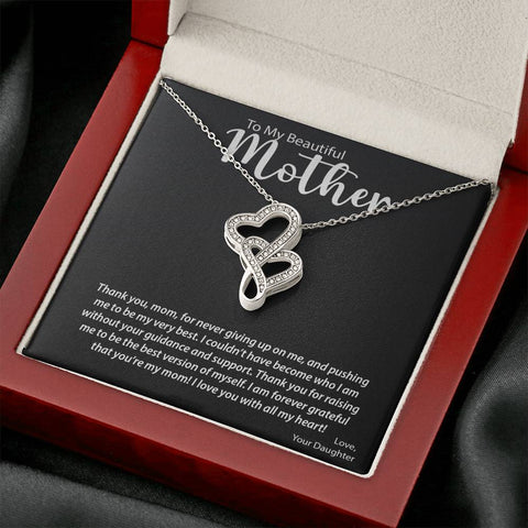 Image of Double Hearts Necklace | Perfect Gift for Mom