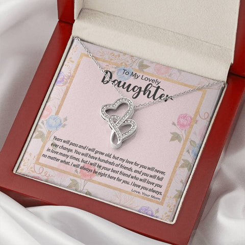 Image of Double Hearts Necklace | Surprise Your Daughter with This Perfect Gift