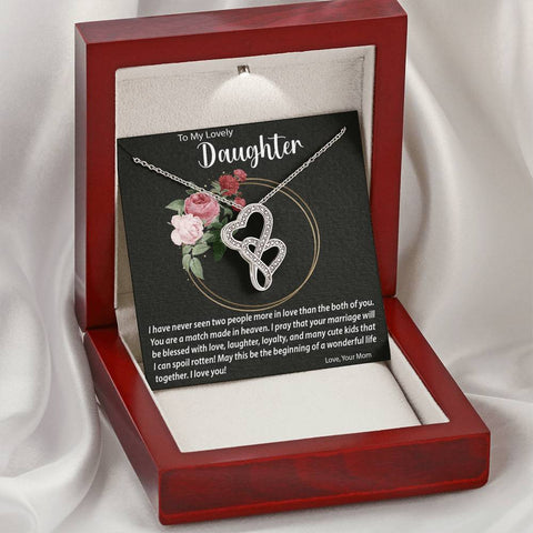 Image of Double Hearts Necklace| Surprise Your Daughter On Her Wedding Day With This Perfect Gift