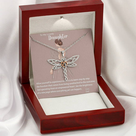 Image of Dragonfly Necklace | Dad's Gift for Daughter