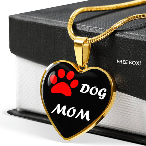 Dog Mom Heart Pendant