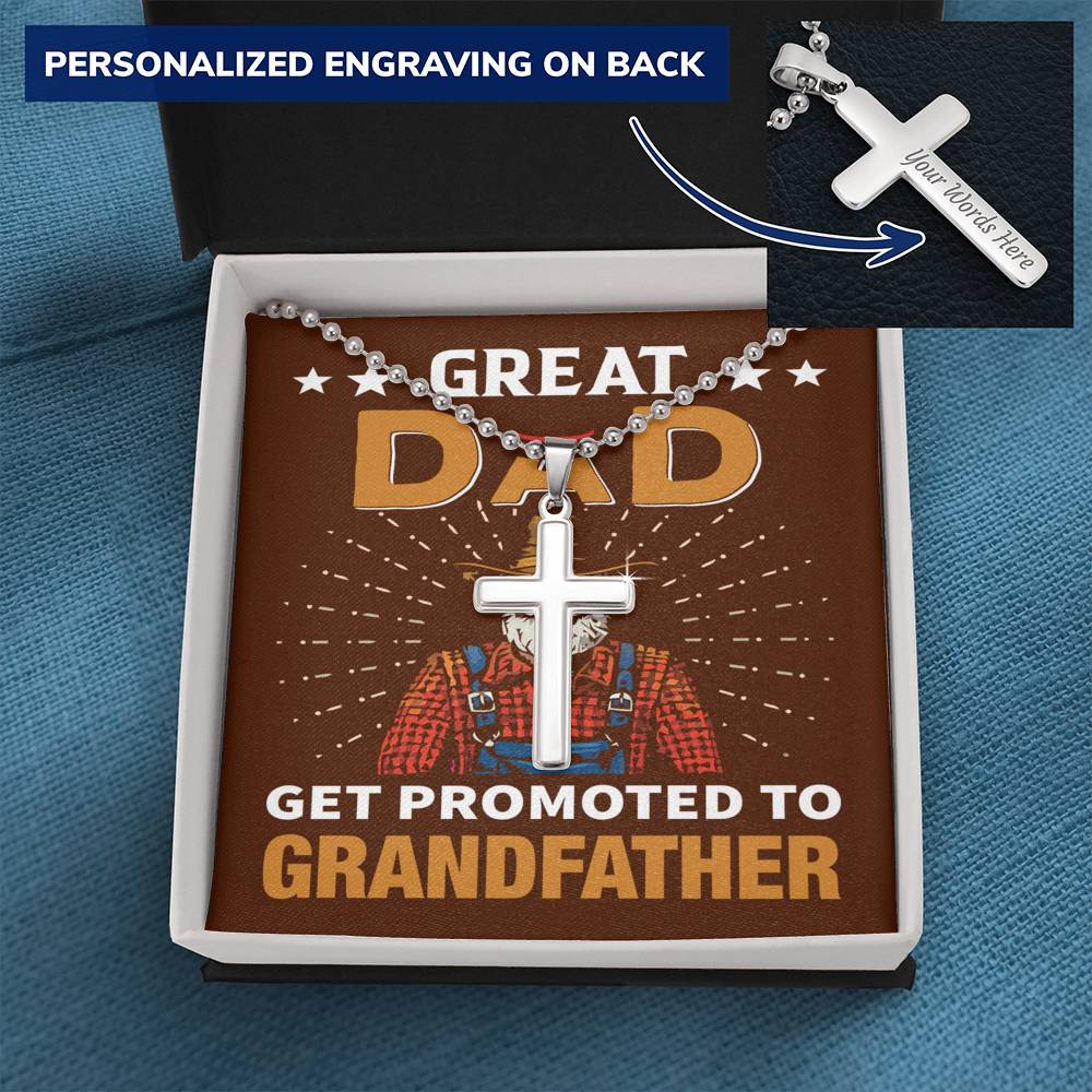 Personalized Cross Necklace | Gift for Grandfather