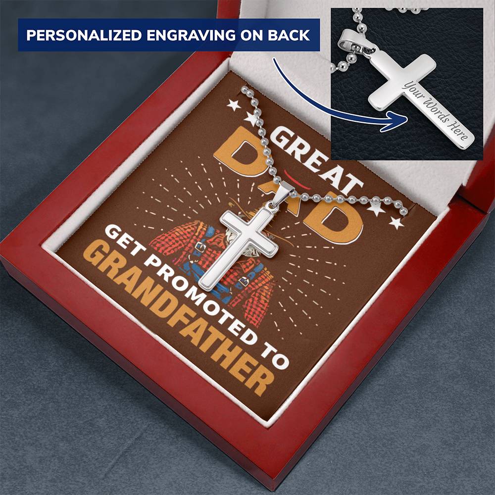 Personalized Cross Necklace | Gift for Grandfather