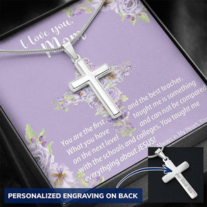 Personalized Cross Necklace | Perfect Gift for Mom
