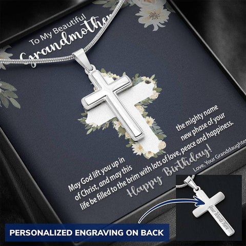 Image of Personalized Cross Necklace | Surprise Your Grandmother with This Perfect Birthday Gift