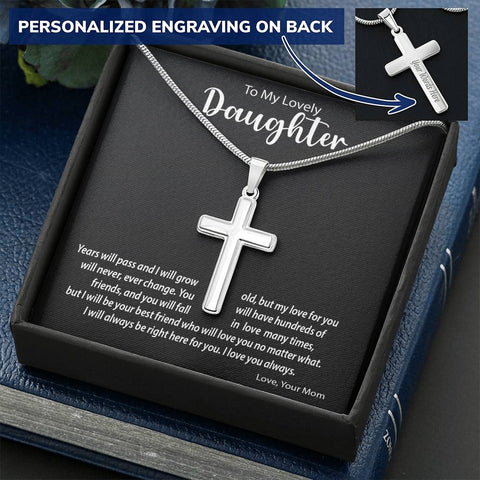 Image of Personalized Cross Necklace | Surprise Your Daughter with This Perfect Gift