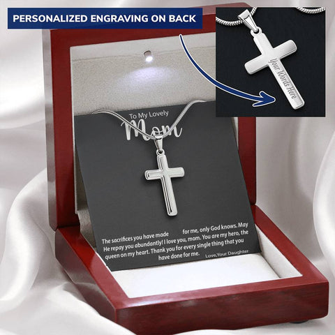 Personalized Cross Necklace | Surprise Your Mom with This Perfect Gift