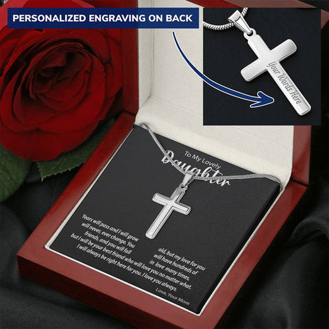 Image of Personalized Cross Necklace | Surprise Your Daughter with This Perfect Gift