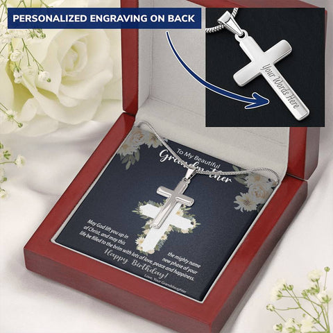 Image of Personalized Cross Necklace | Surprise Your Grandmother with This Perfect Birthday Gift