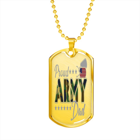 Luxury Military Necklace | Proud Army Dad