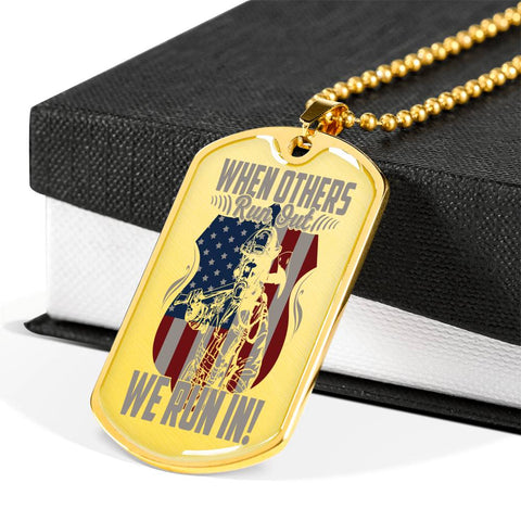 Image of Luxury Necklace | Gift for Firefighters | When Other Run Out We Run In.