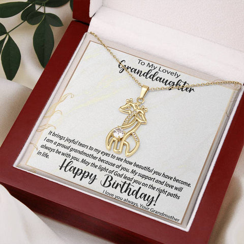 Graceful Love Giraffe Necklace | Birthday Gift to Granddaughter