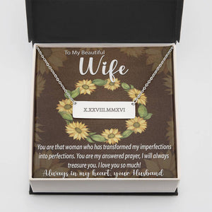 Coordinate Horizontal Bar Necklace | Surprise Your Wife with This Perfect Gift
