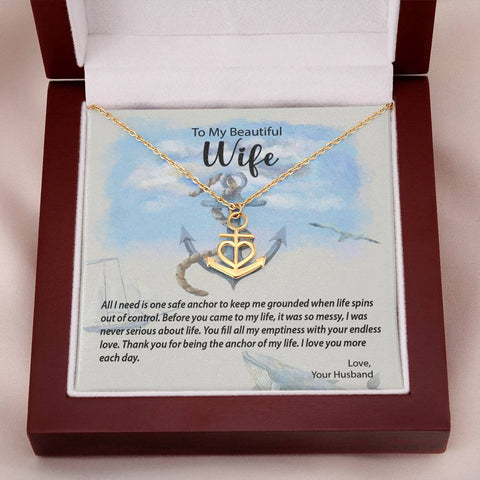 Image of Heart-Shaped  Anchor Necklace