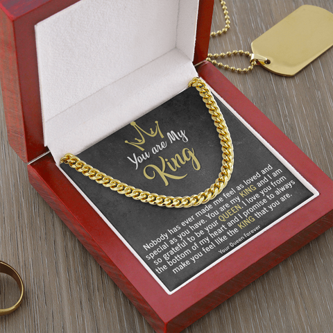 Image of You are My King | Cuban Link Chain Necklace for Your King | Made in USA